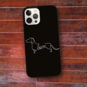 Dachshund Chiweenie Weiner Dog Lover Art Sketh Gift iPhone Case